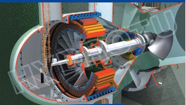 Hohe Leistungsfähigkeit Reaktionsart Birnen-Wasserturbine/Wasserturbine für Niedrigwasserkopf-Wasserkraft Projekt