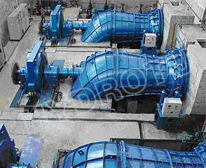 Niedrigwasserkopf horizontale Kaplan-Wasserkraftanlage 0,1 MW - 5 MW